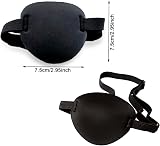 AWAVM Eye Patch 2Pcs Adjustable Medical Patch for Left or Right Eye Black view 2