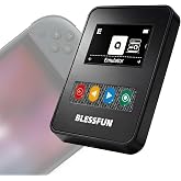 ZH NFC Emulator Compatible with Switch 1/2, Pre-loaded Data, Store 3000+ NFC Data, 1.3" OLED Screen, Easy Button Controls, Compatible with 60+ Games, Rechargeable, Type-C Port, Black