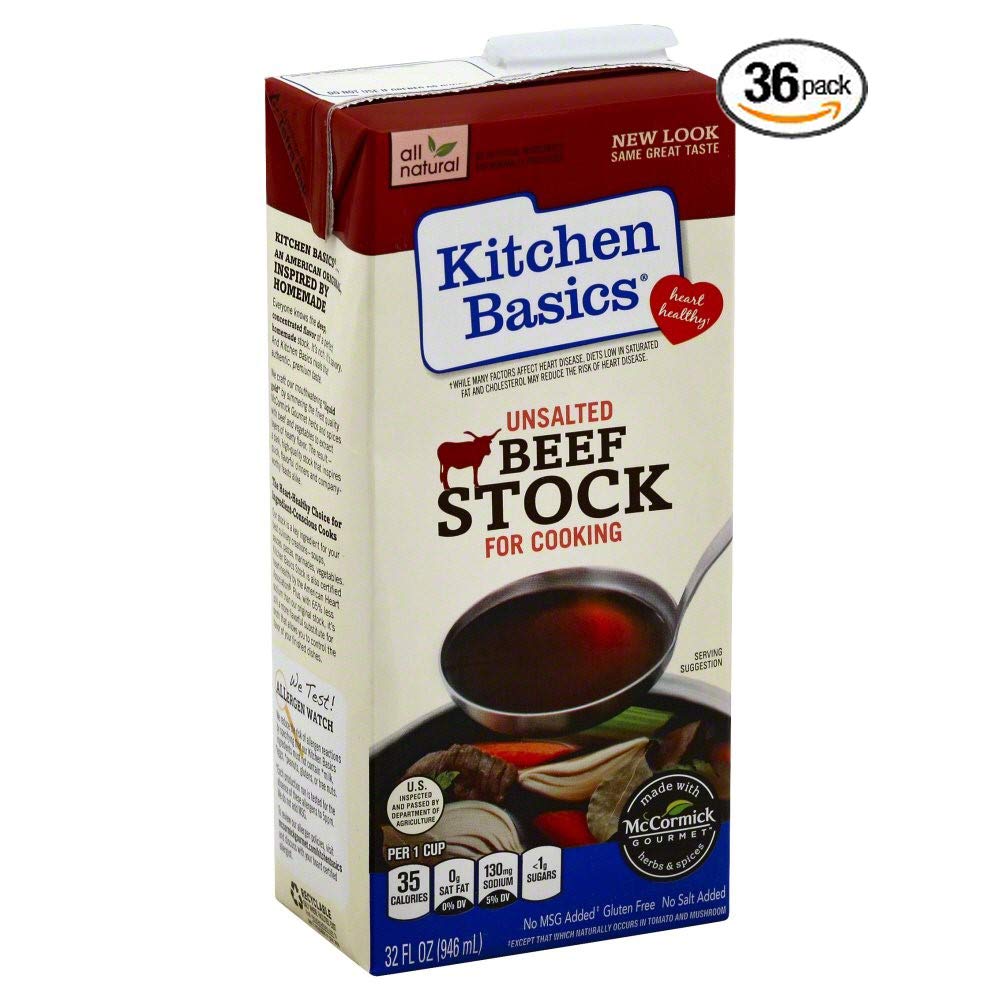 Kitchen Basics Gluten Free Beef Stock, Unsalted, 32 Oz