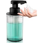 Automatic Soap Dispenser Foaming Touchless: 9oz Black Acrylic - Rechargeable Electric Smart Auto Foam Soap Dispenser - Hand Dish Bathroom Kitchen