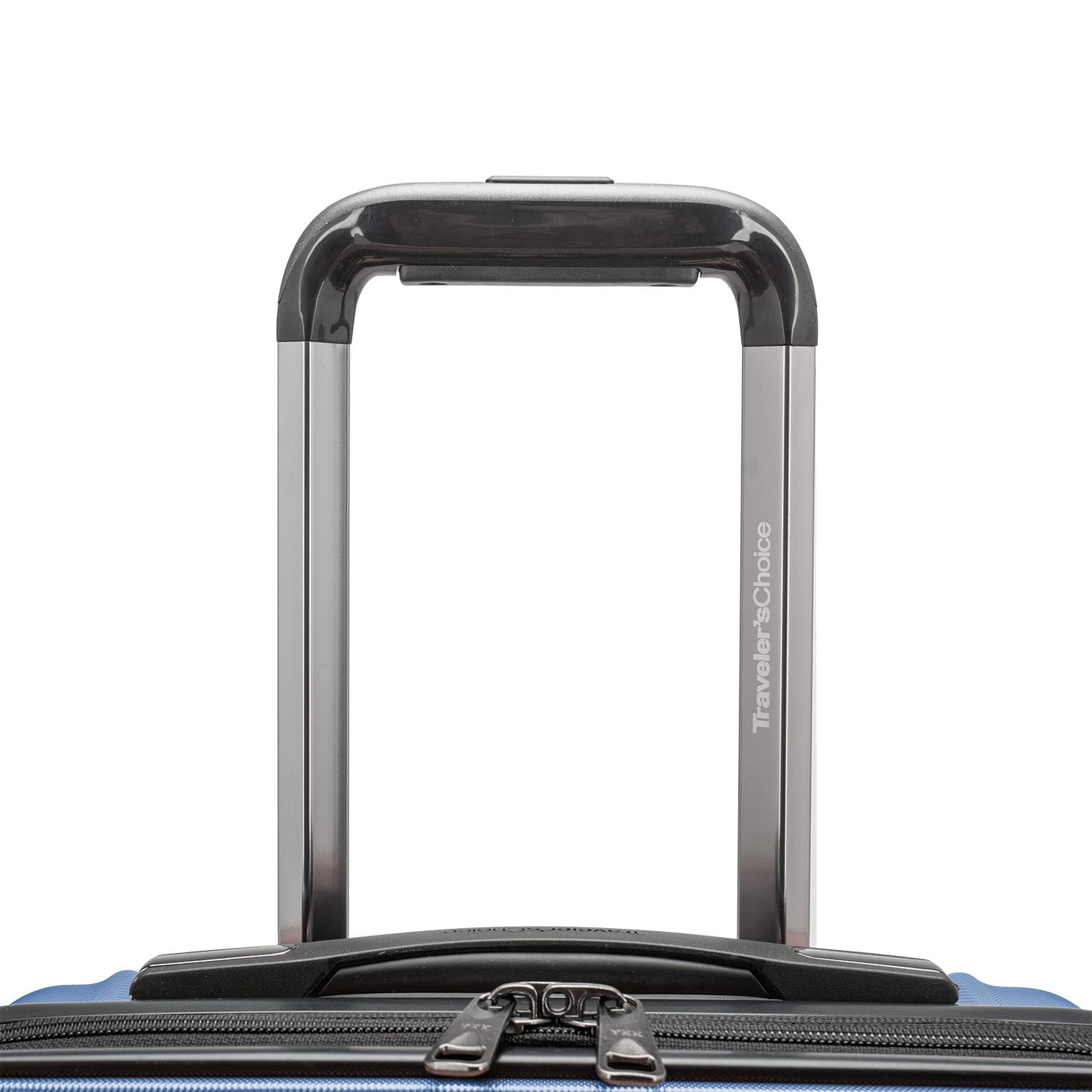 Traveler's Choice Archer Polycarbonate Hardside Spinner Luggage Set, Blue, Carry-On 21-Inch, Tie Down Straps