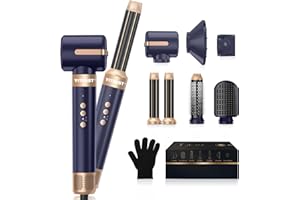 Hair Dryer Brush Blow Dryer, 110000 RPM Hot Brush Styler, Yitrust Auto Air Curler for Hair, Curly Twist Seven in One Multistyler, Professional Ionic Hair Styling Tool with Auto-Rotating Curling Brush