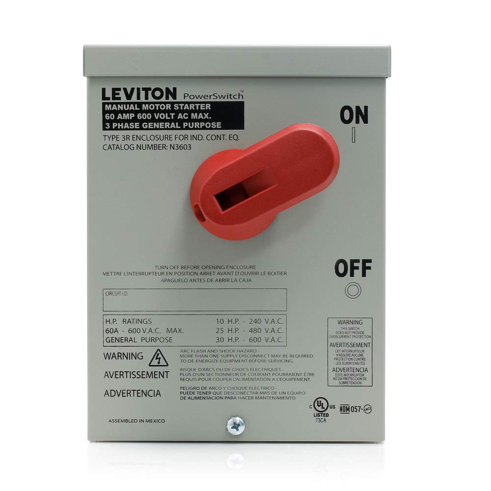 Leviton 60 Amp, 600 Volt, Toggle In Type 3R