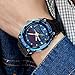 Fanmis Men's Solar Powered Casual Quartz Watch Digital & Analog Multifunctional Sports Watch Blue