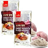 Fusion Select 2 Packs Sweet Potato Glass Noodles - Zero-Fat, Low-Calorie, No-Sodium Diet-Friendly, Gluten-Free, Vegan, Stir-F
