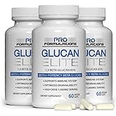 Glucan Elite – 85% Beta 1,3D Glucan 500mg - 60 vcaps | 85% Minimum Active 1,3 Linkage Ultra-Potency Beta Glucan – Highest Bioavailability with BGF-Immune (Pack of 3)