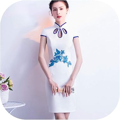 white cheongsam