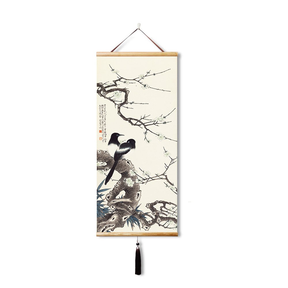 EAPEY Japanese Hanging Scrolls Wall Art Japanese Scroll Wall Hanging Chinese Wall Art Decor Living Room