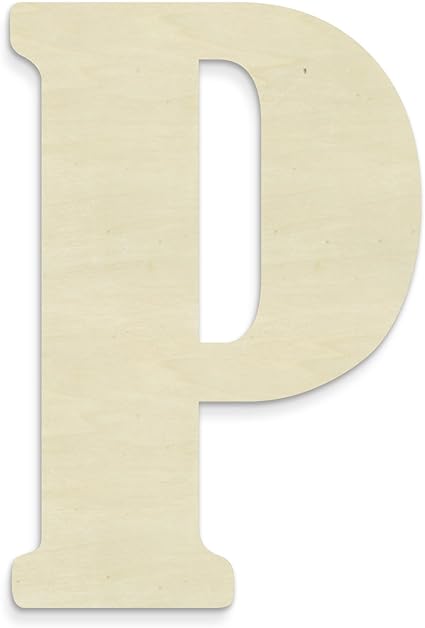 Amazon Com Unfinishedwoodco 23 Inch Unfinished Wood Letter Large Letter P
