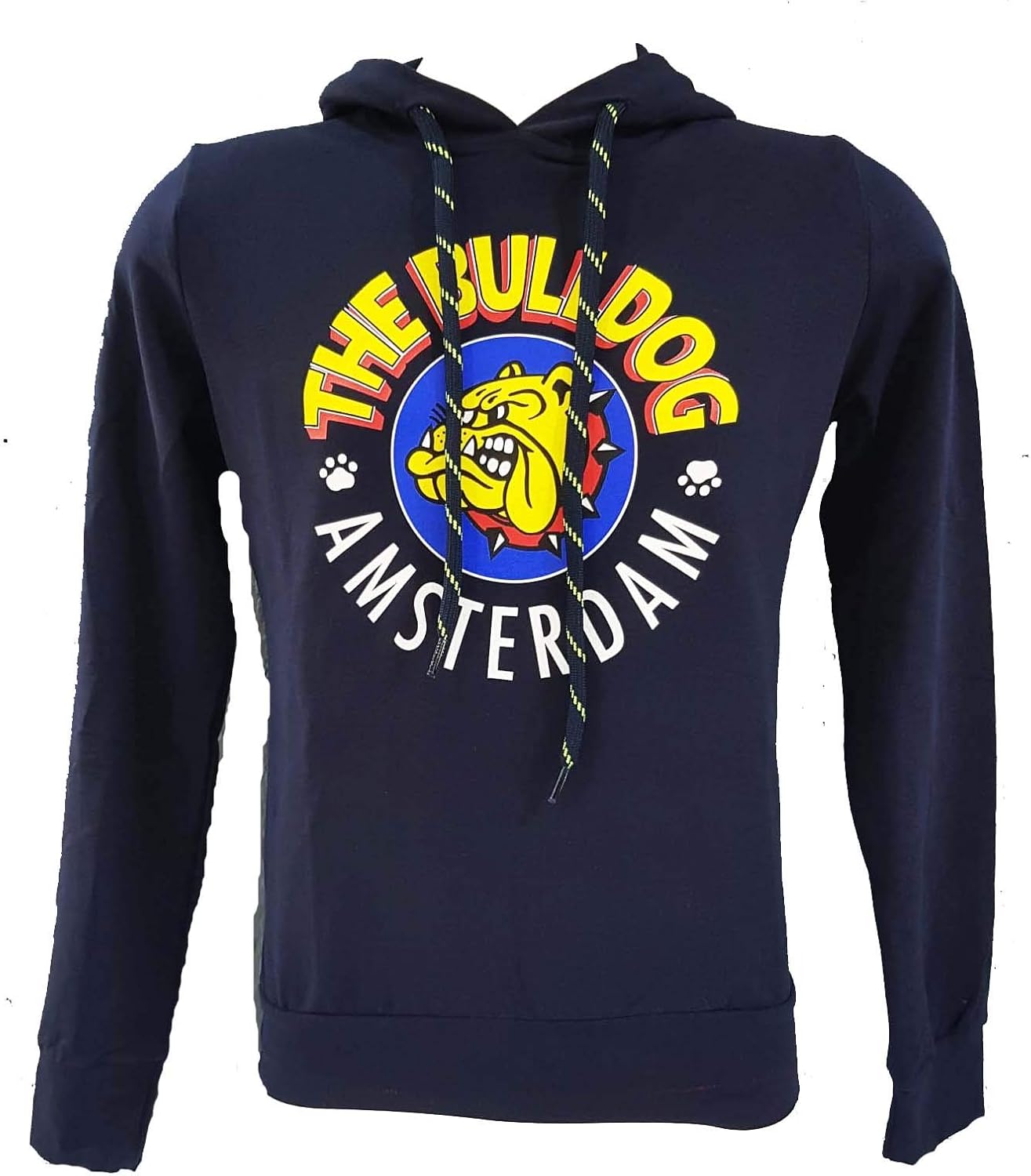 THE BULLDOG AMSTERDAM Original Navy Blue Slim Cotton Hooded Sweatshirt