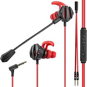 Gaming Earbuds with Mic, in-Ear Headphones, 3.5MM Gaming ...