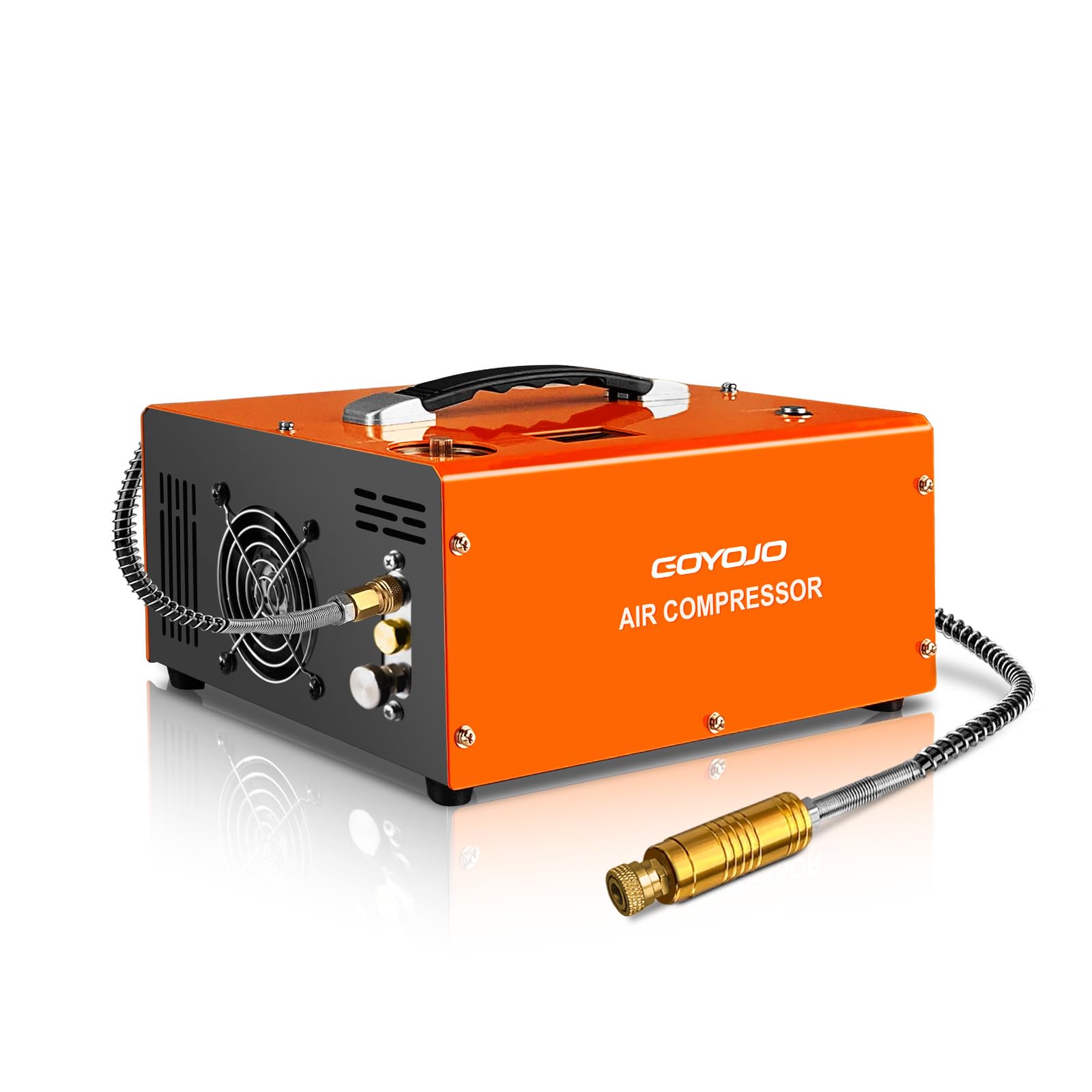Photo 1 of GOYOJO PCP Air Compressor, Max 4500 PSI / 300 Bar, Fast Fill for Airguns or Paintball Tank, Auto Shut-Off, Dual Power Car 12V DC or Home 120V AC, Built-in Cooling Fan, 300W Portable Pcp Pump