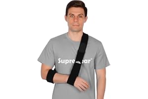 SupreGear Arm Sling, Adjustable Lightweight Comfortable Shoulder Immobilizer Arm Sling Breathable Medical Shoulder Support fo
