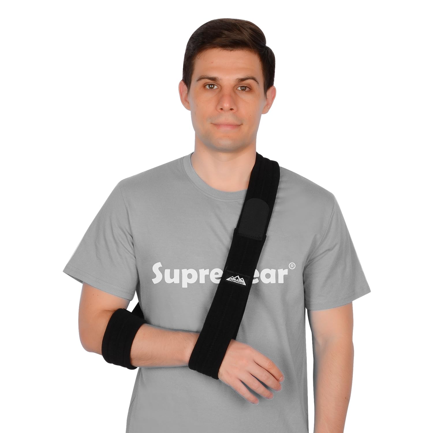 supregear Arm Sling, Adjustable Lightweight Comfortable Shoulder Immobilizer Arm Sling Breathable Medical Shoulder Support for Injured Arm/Hand/Elbow - 180cm