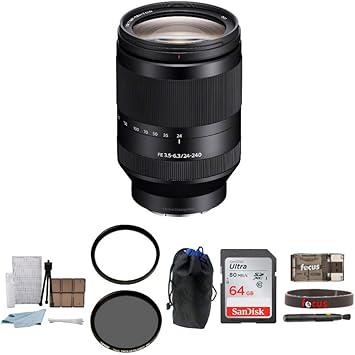 Amazon Com Sony Fe 24 240mm F 3 5 6 3 Oss Telephoto Zoom Lens 64gb Accessory Bundle Camera Photo