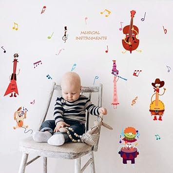 COREY Vinilo Decorativo Dibujo Animado Divertido Instrumento Musical