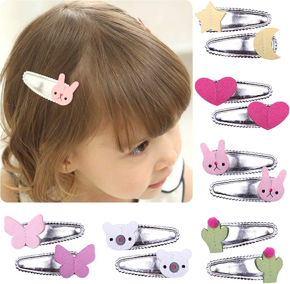Girls Hair Clips Glitter Barrettes Kids' Fabric Wrapped Snap Hair Clips hairpins hair accessories for Girls Teens Women, 12 Pcs