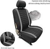 TOYOUN Van Seat Covers 3D Stripe Print Universal Fit Grey 2+1 Seat view 3