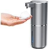 Fantictas Automatic Foaming Soap Dispenser Foaming Hand Sanitizer Touchless 1500mAh Soap Dispenser Rechargeable with Sensor for Bathroom Kitchen 13.5oz/380ml