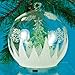 LED Glass Globe Christmas Ornament Hand Painted Glitter Snowflakes and Tree Color Changing Lights