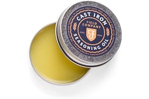 Cast Iron Seasoning Oil – Organic Grapeseed, Sunflower & Beeswax Blend for Conditioning & Restoring Cookware by Field Company
