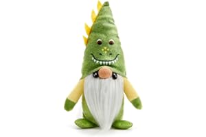 Hug Feel The Love - Dinosaur Gnome - Rex, Plush Gnome Decor, Swedish Gnome Ornament Tomte, Pocket Pal Gnomie Gift Figurine, 9 Inch Plush Doll