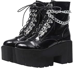 Chain black boots Clearance