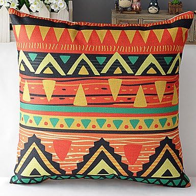 Modern Style Abstract Painting Patterned Cotton/Linen Decorative Pillow Cover