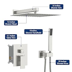 Sarlai Shower System Bathroom Shower Faucet Square