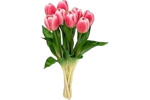 Softflame Artificial/Fake/Faux Flowers - Tulip Pink 8PCS for Wedding, Home, Party, Restaurant