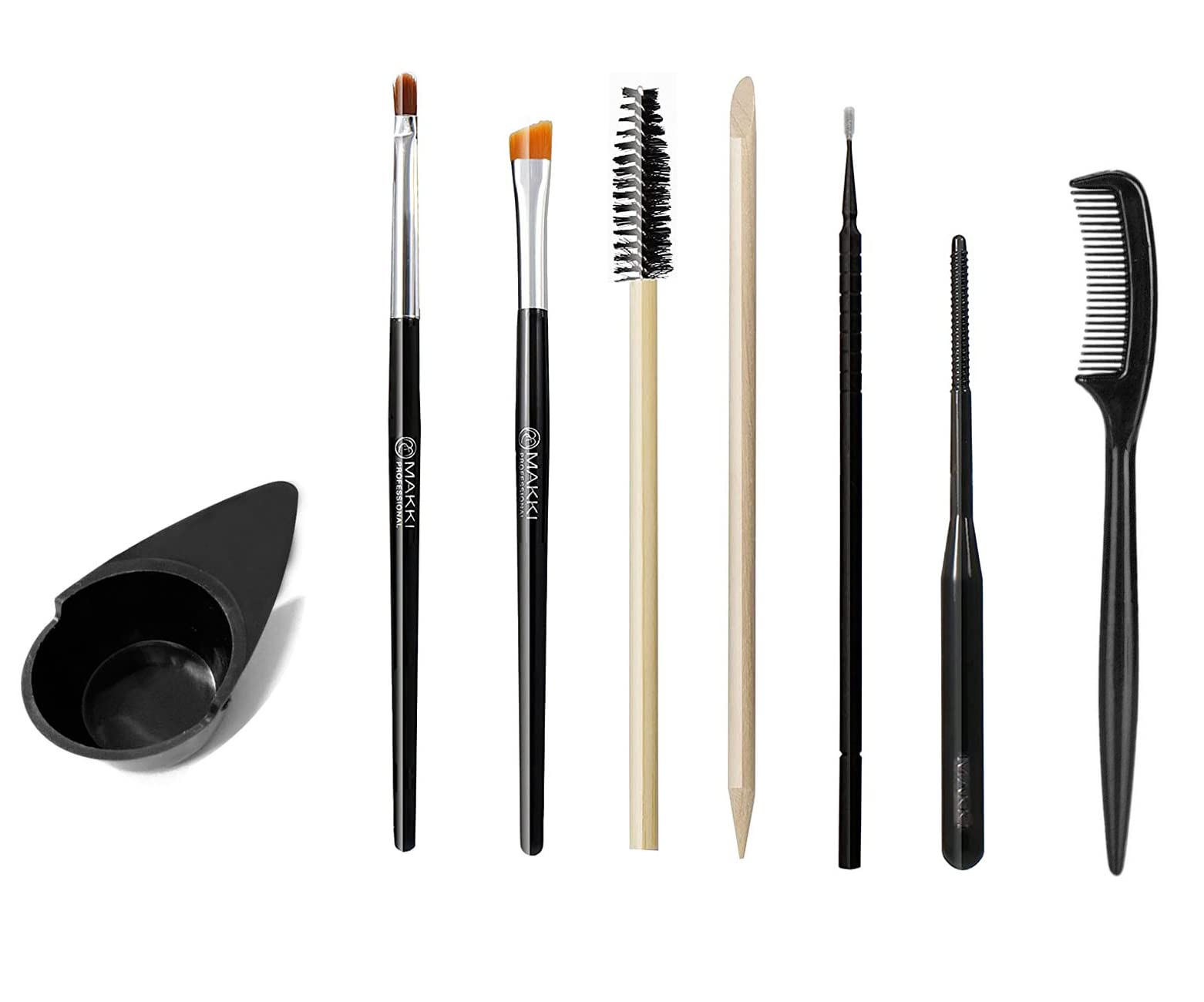 8 PCS SMALL TINTING APPLICATION SET MIXING DISH BOWL FOR EYELASH EYEBROW TINT DYE MIX BRUSH STICK BOWL