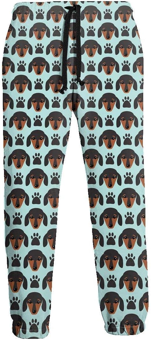 Dachshund Puppy Head Dog Sweatpants Athletic Jogger Pant Athletic Pant