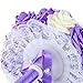 Febou Wedding Bouquet Bridesmaid Bouquet, Bridal Bouquet Artificial Flowers for Wedding, Party and Church (B White Purple)