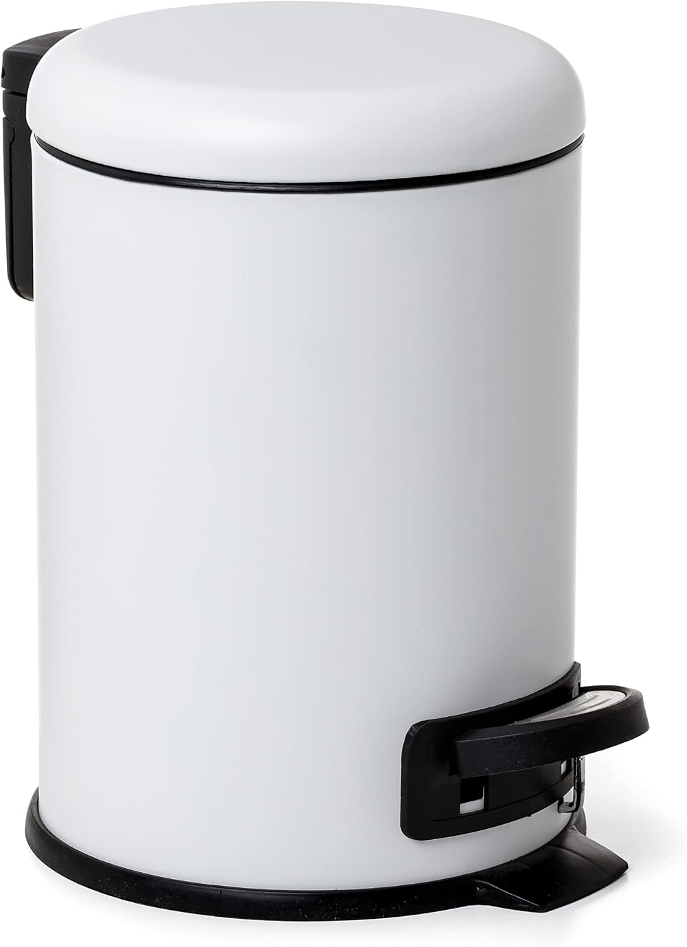 TATAY 3L Pedal Bathroom Bin White Silent Lid Removable Inner Bin