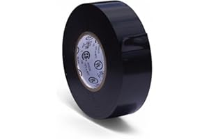 GGR Supplies T.R.U. EL7566-AW Professional Grade Rubber Black PVC Electrical Tape, Rated up to 600 Volts and 176 F - UL/CSA/CE Listed Synthetic: 1 in. x 66 Ft. (8 Mil)