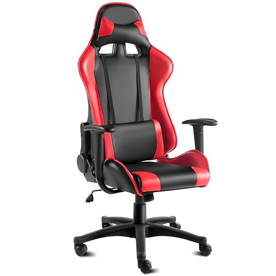 COSTWAY Premium Reclining Gaming Chair, Adjustable Height, 360 Degree