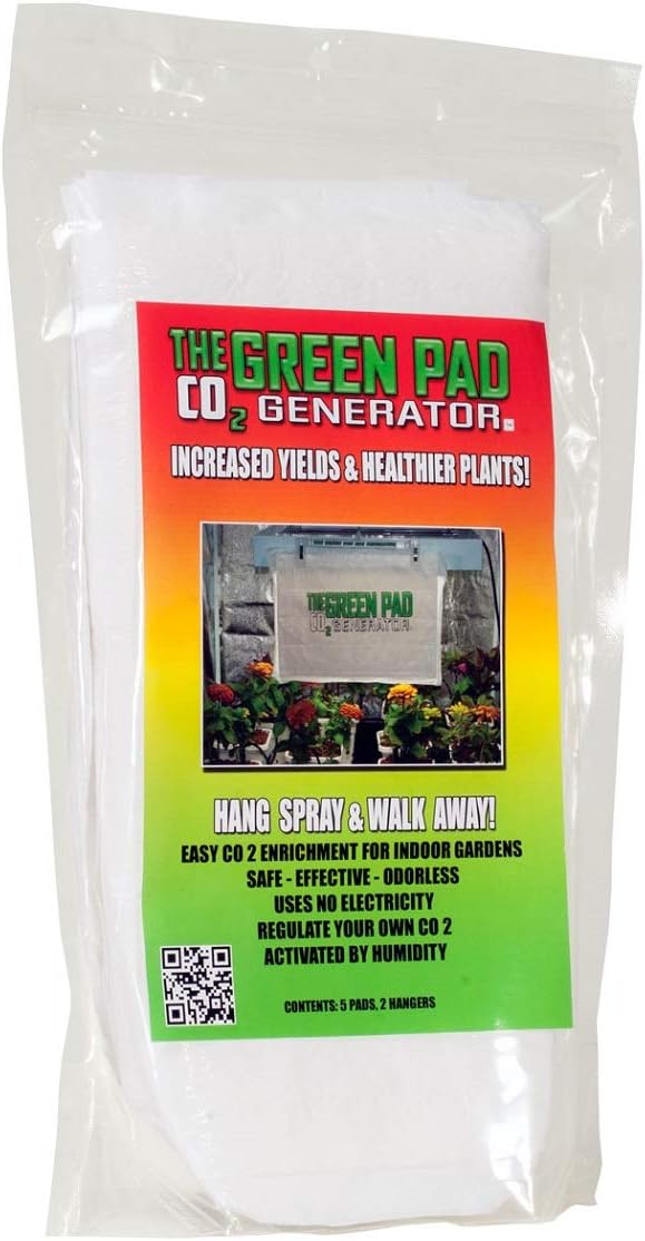 Green Pad CO2 Generator Contains 5 pads w/2 Hangers