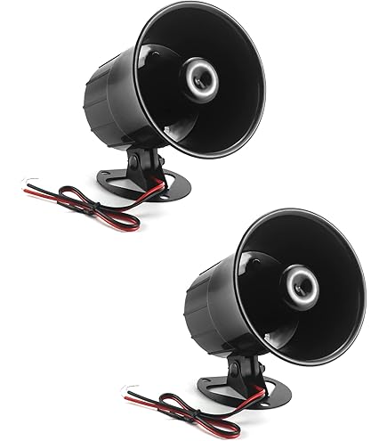12V 15W Universal Car Security Alarm Siren Horn – One Tone – Black