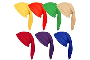 Geyoga 7 Pieces Halloween Dwarf Costume Hats Gnome Party Hats for Christmas Fairy Tale Costumes Age over 6