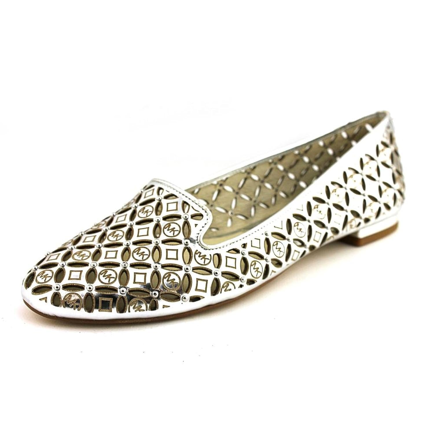 michael kors loafers womens silver