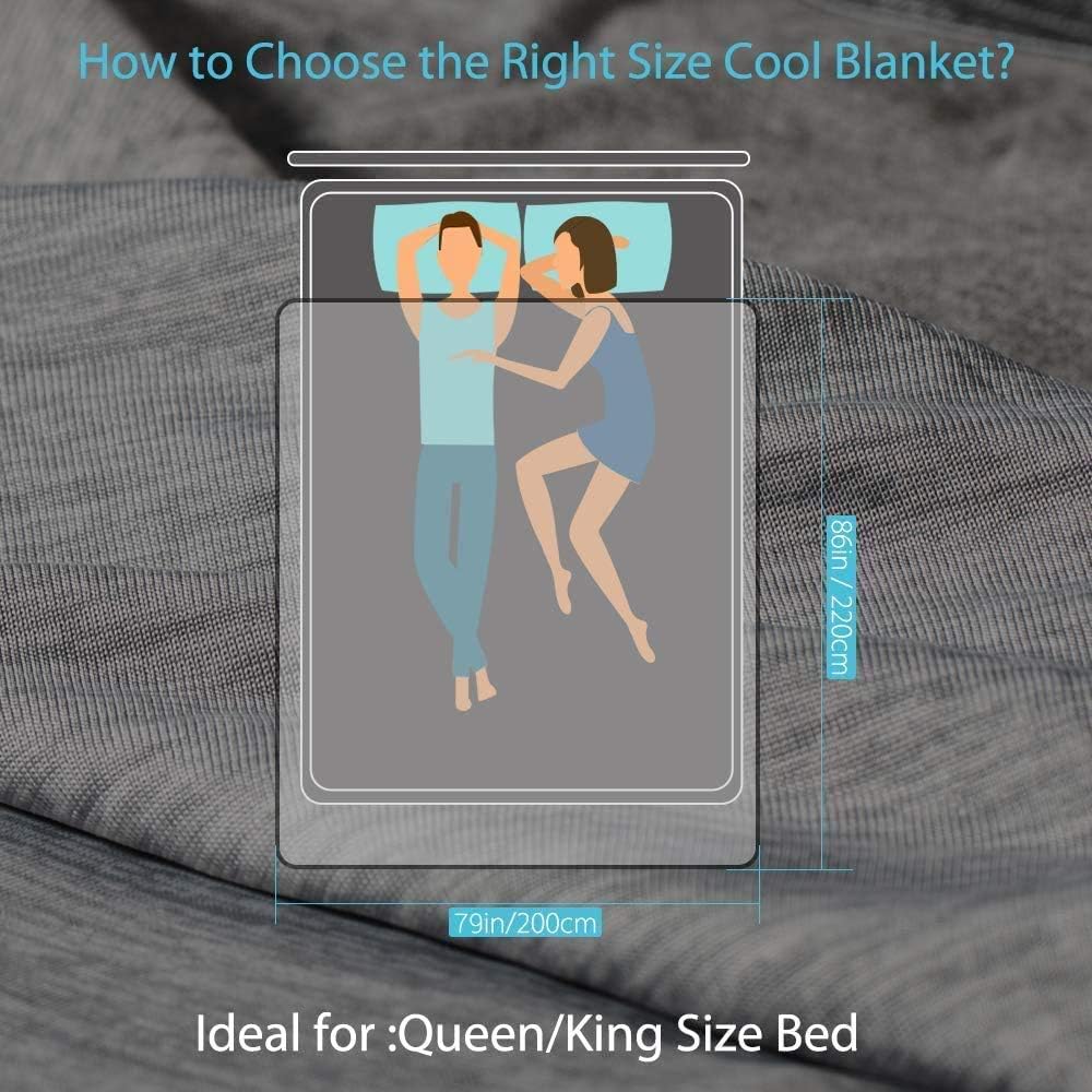 Elegear Cooling Blanket for Night Sweats Q-Max 0.5 Arc-Chill 3.0 Cool Fiber Summer Throw for Bed Sofa Chair Travel Adult Kids Comfort - Image 5