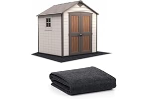 AHPUHTAN 8.2 x 6 FT Outdoor Storage Shed Mat, Waterproof Storage Shed Flooring Mat, Anti-Slip Patio Furniture Floor Scratch Prevention Mat, Dustproof Outdoor Carport Mat…