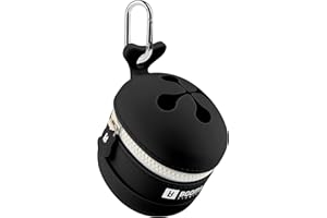 Booms Fishing Portable Trash Pouch: Silicone Expandable & Collapsible Fishing Line Waste Cantainer - Eco-Friendly Reusable Garbage Holder for Fishing, Hiking, Camping & Outdoor Activities - ST2 Black