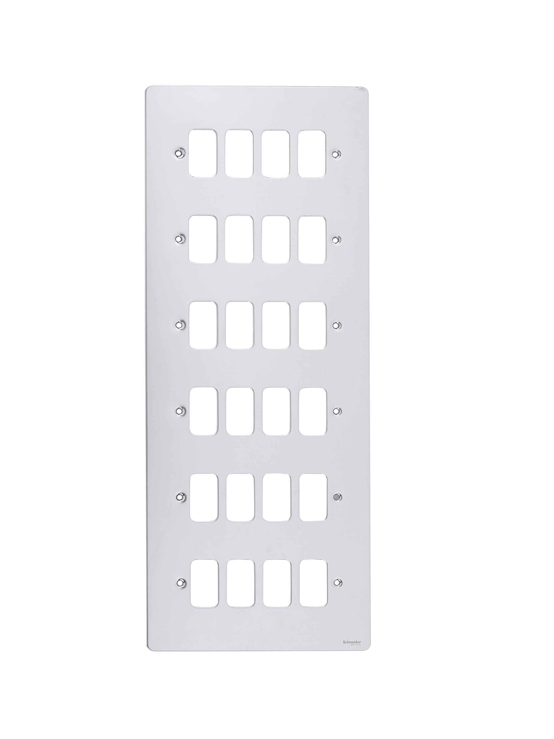 Schneider Electric - Ultimate Flat plate Grid (UFP) The 1.5mm screwless front plate profile provides the ultimate in flat plate design - Wiring Devices Mirror Steel - GUG24GMS