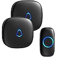 SECRUI Doorbell, Wireless Doorbell with 2 Receivers, Easy Installation, Adjustable Volumes, 58 Chimes, 1000Ft Operating Range