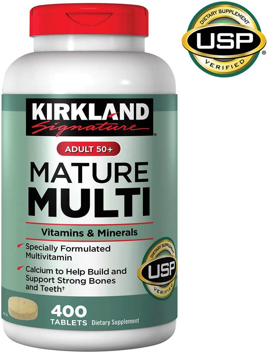 Kirkland Signature Adult 50+ Mature Multi Vitamins & Minerals, 400 Tablets