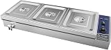 TAIMIKO Electric Bain Marie Food Warmer 1500W 3x 1/2GN Wet Well Catering view 2