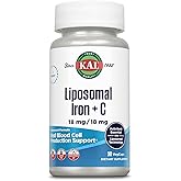 KAL Liposomal Iron Supplement with Liposomal Vitamin C, Iron Supplement for Women and Men, High Absorption, Gentle Iron Pills, Vegan, Gluten Free, 30 Servings, 30 VegCaps