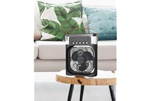 Relaxus Super Fan 2-in-1 Cooling Fan and Humidifier, 7 Colour Lights, 1-3 Hour Timer, 3 Fan Speeds, 3 Humidifier Intensities,