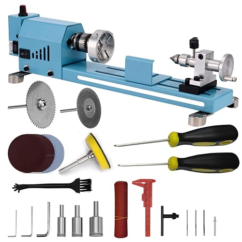 Mini Wood Lathe Machine Infinite Speed Control Multi-Purpose Type For ...